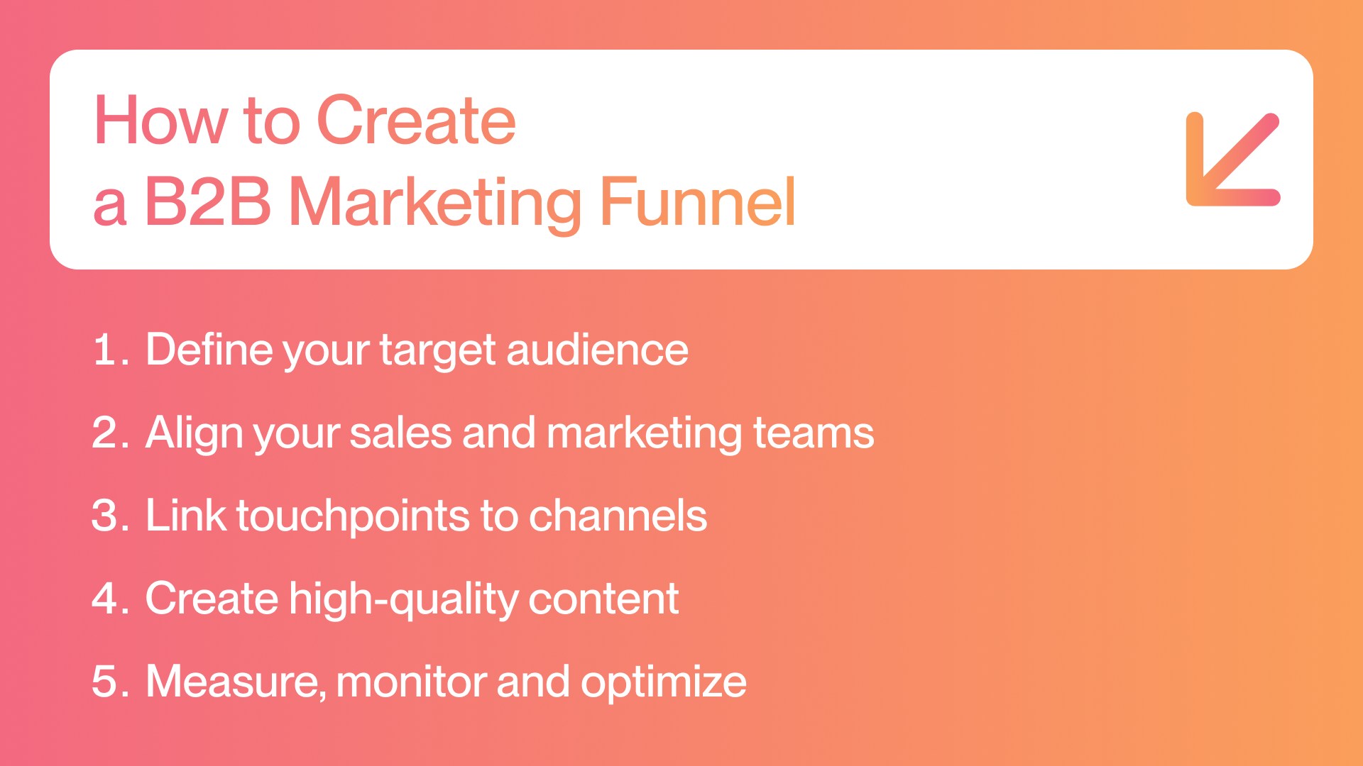 How to Create a B2B Marketing Funnel