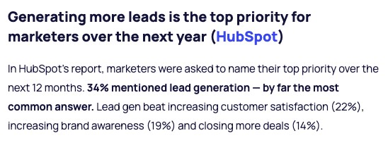 lead generation stats