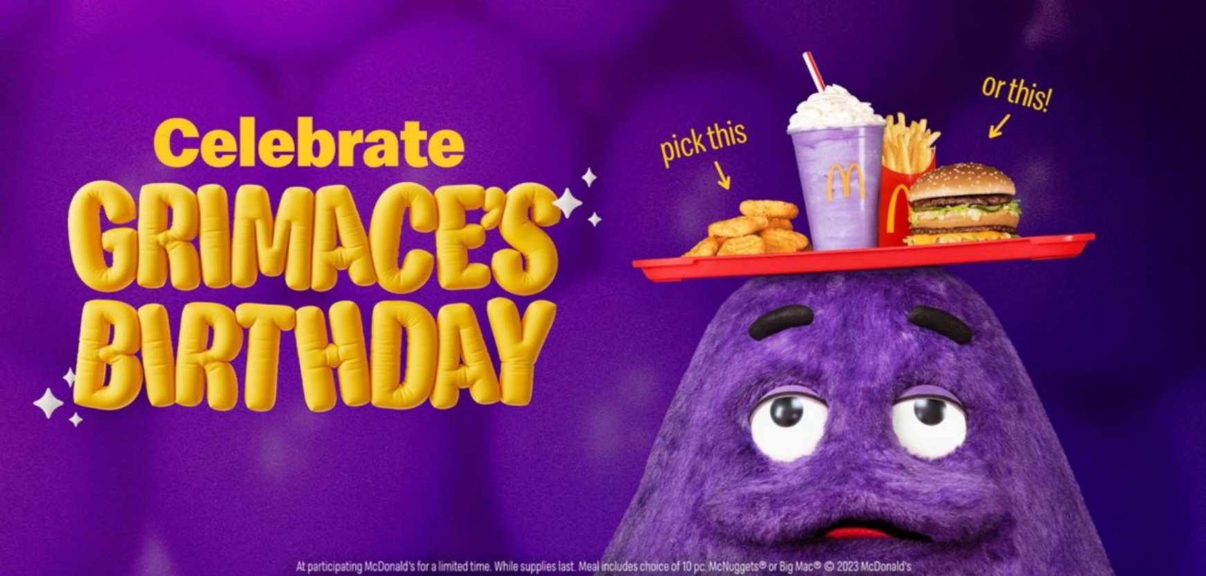 McDonalds Grimace Birthday